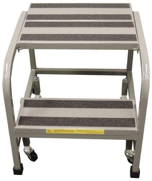 PW Platforms - 2 Step Stand - Office Mobile Stand, 300 Lb Capacity, 20" Platform Height, 20" Base Width x 22" Base Depth - Caliber Tooling