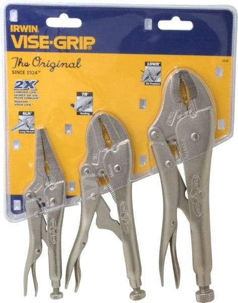 Irwin - 3 Piece Locking Plier Set - Comes in Clamshell - Caliber Tooling