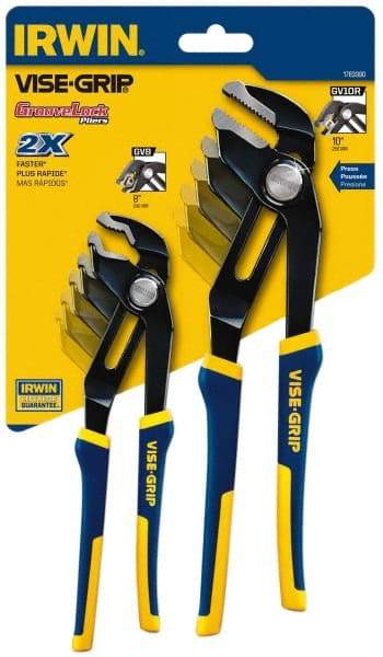 Irwin - 2 Piece GrooveLock Plier Set - Comes in Clamshell - Caliber Tooling