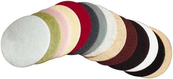 Ability One - Floor Pads, Bonnets & Screens; Type: Polishing Pad ; Application: Animal Hair ; Pad Length: 16 ; Pad Color: Beige ; Material: Non-Woven ; Grit Grade: Medium - Exact Industrial Supply