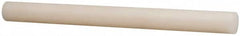 Made in USA - 2' Long, 1-1/2" Diam, PVDF / KYNAR Plastic Rod - ±0.2" Length Tolerance, +0.020/- 0.000" Diam Tolerance, Shore D-72 Hardness, Natural (Color) - Caliber Tooling