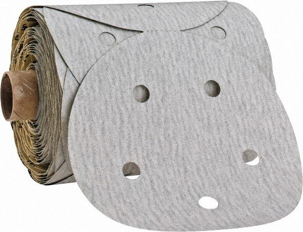 3M - 5" Diam, 150 Grit Silicon Carbide Adhesive PSA Disc - Fine Grade, Gray, A Weighted Backing, Flexible, Use with Random Orbital Sanders - Caliber Tooling