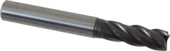 Guhring - 8mm, 19mm LOC, 8mm Shank Diam, 63mm OAL, 4 Flute, Solid Carbide Square End Mill - Single End, FIREX Finish, Spiral Flute, 35/38° Helix, Centercutting, Right Hand Cut, Right Hand Flute, Series 3736 - Caliber Tooling