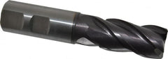 Guhring - 25mm, 45mm LOC, 25mm Shank Diam, 121mm OAL, 4 Flute, Solid Carbide Square End Mill - Caliber Tooling