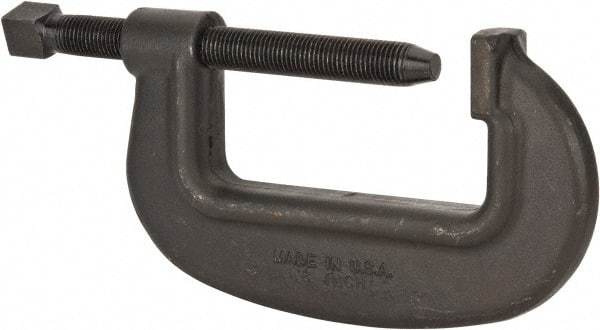 Wilton - Extra Heavy-Duty 8-1/2" Max Opening, 3-5/8" Throat Depth, Forged Steel Standard C-Clamp - 31,250 Lb Capacity, 0" Min Opening, Standard Throat Depth, Cold Drawn Steel Screw - Caliber Tooling