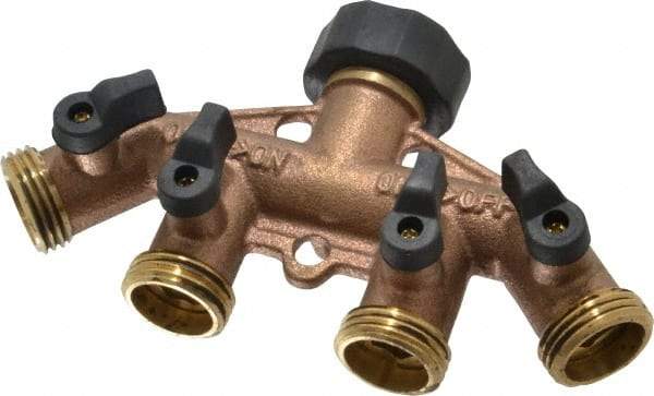 Midwest Control - 3/4 NH Garden Hose Coupler - Brass, Female Swivel Nut to Male Hose Connector - Caliber Tooling