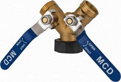 Midwest Control - 3/4 NH Garden Hose Coupler - Brass, Female Swivel Nut to Male Hose Connector - Caliber Tooling