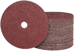 Camel Grinding Wheels - 7" Diam 7/8" Hole 24 Grit Fiber Disc - Very Coarse Grade, Aluminum Oxide, 8,600 Max RPM - Caliber Tooling