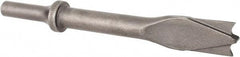 Made in USA - 6" OAL, 5/8" Shank Diam, Panel Cutter Chisel - Round Drive, Round Shank, Alloy Steel - Caliber Tooling