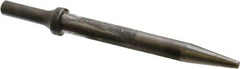 Made in USA - 6-1/2" OAL, 5/8" Shank Diam, Tapered Punch Chisel - Round Drive, Round Shank, Alloy Steel - Caliber Tooling