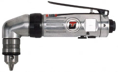 Universal Tool - 3/8" Reversible Keyed Chuck - Right Angle Handle, 1,800 RPM, 4.6 CFM, 0.5 hp, 90 psi - Caliber Tooling