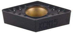 Kennametal - DCMT32.51 MP Grade KCU10 Carbide Turning Insert - TiAlN Finish, 55° Diamond, 3/8" Inscr Circle, 5/32" Thick, 1/64" Corner Radius - Caliber Tooling