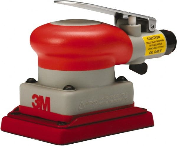 Air Orbital Sander: Rectangular, 3 & 4″ Pad, 10,000 OPM 17 CFM