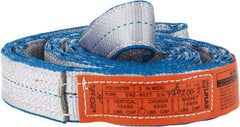 Lift-All - 6' Long x 2" Wide, 12,400 Lb Vertical Capacity, 2 Ply, Polyester Web Sling - 9,900 Lb Choker Capacity - Caliber Tooling