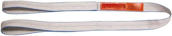 Lift-All - 18' Long x 4" Wide, 11,500 Lb Vertical Capacity, 2 Ply, Polyester Web Sling - 9,200 Lb Choker Capacity, Silver (Color) - Caliber Tooling