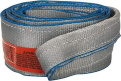 Lift-All - 8' Long x 4" Wide, 11,500 Lb Vertical Capacity, 2 Ply, Polyester Web Sling - 9,200 Lb Choker Capacity - Caliber Tooling