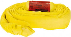 Lift-All - 10' Long x 1-3/4" Wide, Polyester Web Sling - 6,700 Lb Choker Capacity, 1-1/8" Diam Chain, Yellow - Caliber Tooling