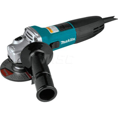 Corded Angle Grinder: 4″ Wheel Dia, 11,000 RPM, M10x1.25 Spindle 6A, Slide Switch