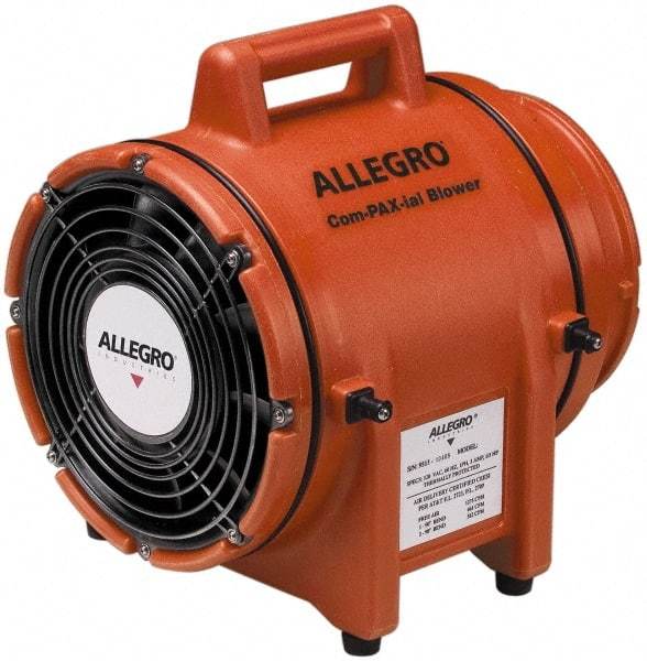 Allegro - 8" Inlet, Electric AC Axial Blower - 0.33 hp, 900 CFM, Explosion Proof, 115 Max Voltage Rating - Caliber Tooling