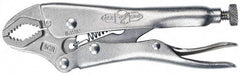 Irwin - 5" OAL Curved Jaw Locking Pliers - 3/4" Jaw Width, 2-1/4" Jaw Depth, 1-1/2" Jaw Opening, Standard Handle - Caliber Tooling