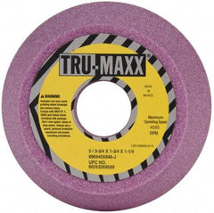 Tru-Maxx - 5" Diam, 1-1/4" Hole Size, 1-3/4" Overall Thickness, 46 Grit, Type 11 Tool & Cutter Grinding Wheel - Coarse Grade, Aluminum Oxide, J Hardness, 4,585 RPM - Caliber Tooling