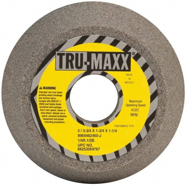 Tru-Maxx - 5" Diam, 1-1/4" Hole Size, 1-3/4" Overall Thickness, 60 Grit, Type 11 Tool & Cutter Grinding Wheel - Medium Grade, Aluminum Oxide, J Hardness, 4,585 RPM - Caliber Tooling