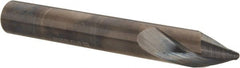 Accupro - 3/8" Body Diam, 60°, 3" OAL, Solid Carbide Spotting Drill - Caliber Tooling