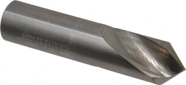 Accupro - 7/8" Body Diam, 90°, 4" OAL, Solid Carbide Spotting Drill - Caliber Tooling