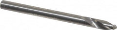 Accupro - 4mm Body Diam, 120°, 51mm OAL, Solid Carbide Spotting Drill - Caliber Tooling