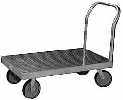 Magliner - 2,000 Lb Capacity Aluminum Platform Truck - Aluminum Deck, 36" OAW - Caliber Tooling