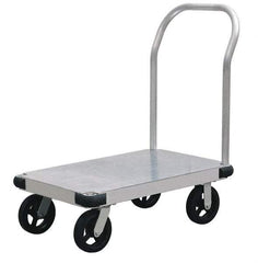 Value Collection - 2,000 Lb Capacity Aluminum Platform Truck - Aluminum Deck, 24" OAW - Caliber Tooling