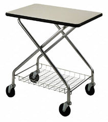 Wesco Industrial Products - 200 Lb Capacity, 19" Wide x 28" Long x 28-3/4" High Foldaway Table Top Cart - 1 Shelf, Steel, Swivel Casters - Caliber Tooling