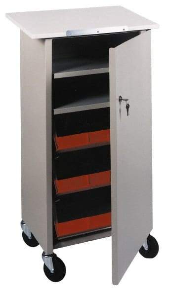 Lockwood Mfg. - 24 Inches Wide x 44 Inches High x 16 Inches Deep Portable Multi-Task Stand - With Door - Caliber Tooling