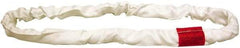 Lift-All - 9' Long x 2-1/8" Wide, Polyester Web Sling - 13,400 Lb Choker Capacity, 1-3/8" Diam Chain, White - Caliber Tooling