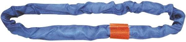 Lift-All - 9' Long x 2-5/8" Wide, Polyester Web Sling - 17,000 Lb Choker Capacity, 1-3/4" Diam Chain, Blue - Caliber Tooling