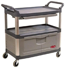 Rubbermaid - 300 Lb Capacity, 20" Wide x 40-5/8" Long x 37-13/16" High Instrument Cart - 2 Shelf, Plastic - Caliber Tooling