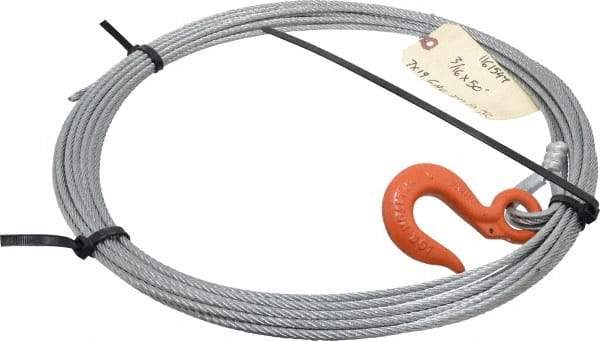 Lift-All - 3/16" Diameter x 50' Length Winch Cable - Caliber Tooling