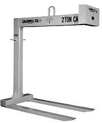 Caldwell - 6,000 Lb Capacity Pallet Lifter - 42" Long x 5" Wide, 4" Eye Thickness, 25" Outside Diameter - Caliber Tooling