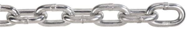 Peerless Chain - 92 Ft. Long, 1900 Lbs. Load Capacity, Carbon Steel Proof Coil Chain - 3 Grade, 1.269 Inch Inside Long x 0.469 Inch Inside Wide - Caliber Tooling