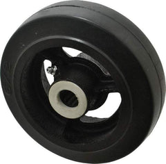 Fairbanks - 6 Inch Diameter x 2 Inch Wide, Rubber Caster Wheel - 410 Lb. Capacity, 2-3/16 Inch Hub Length, 3/4 Inch Axle Diameter, Roller Bearing - Caliber Tooling