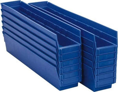 Akro-Mils - 23-5/8" Deep, Blue Hopper Shelf Bin - 4" High x 4-1/8" Wide x 23-5/8" Long - Caliber Tooling