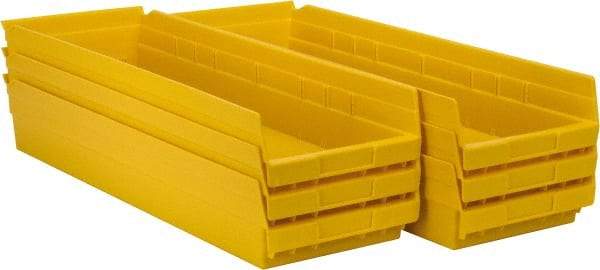 Akro-Mils - 23-5/8" Deep, Yellow Hopper Shelf Bin - 4" High x 8-3/8" Wide x 23-5/8" Long - Caliber Tooling