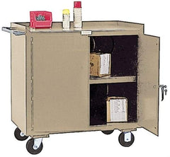 Durham - 800 Lb Capacity, 2 Door Mobile Cabinet - 46" Wide x 21" Deep x 34" High, Steel, Gray - Caliber Tooling