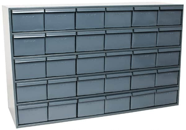 Durham - 30 Drawer, Small Parts Steel Storage Cabinet - 11-3/4" Deep x 33-3/4" Wide x 21-1/8" High - Caliber Tooling