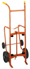 Wesco Industrial Products - 1,000 Lb Load Capacity, 55 Gal Drum Hand Truck - 24" Wide x 56" High, 4 Wheels - Caliber Tooling