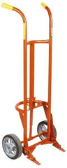 Wesco Industrial Products - 1,000 Lb Load Capacity, 55 Gal Drum Hand Truck - 24" Wide x 58" High, 4 Wheels - Caliber Tooling