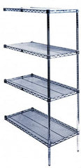 Value Collection - 4 Shelf Wire Shelving Unit - 24" Wide x 24" Deep x 74" High, - Caliber Tooling