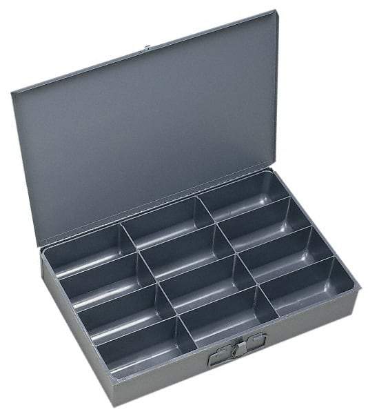 Durham - 12 Compartment Small Steel Storage Drawer - 18 Inches Wide x 12 Inches Deep - Caliber Tooling