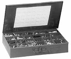 Value Collection - 168 Piece, 1/4x1 to 3/4 x 3-1/2, Steel Lag Screw Assortment - Hex Head, Hex Drive, 1 to 3-1/2" Long, Zinc-Plated Finish - Caliber Tooling