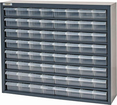 Durham - 64 Drawer, Small Parts Steel Storage Cabinet w/Plastic Drawers - 6-3/8" Deep x 25-7/8" Wide x 21-3/8" High - Caliber Tooling